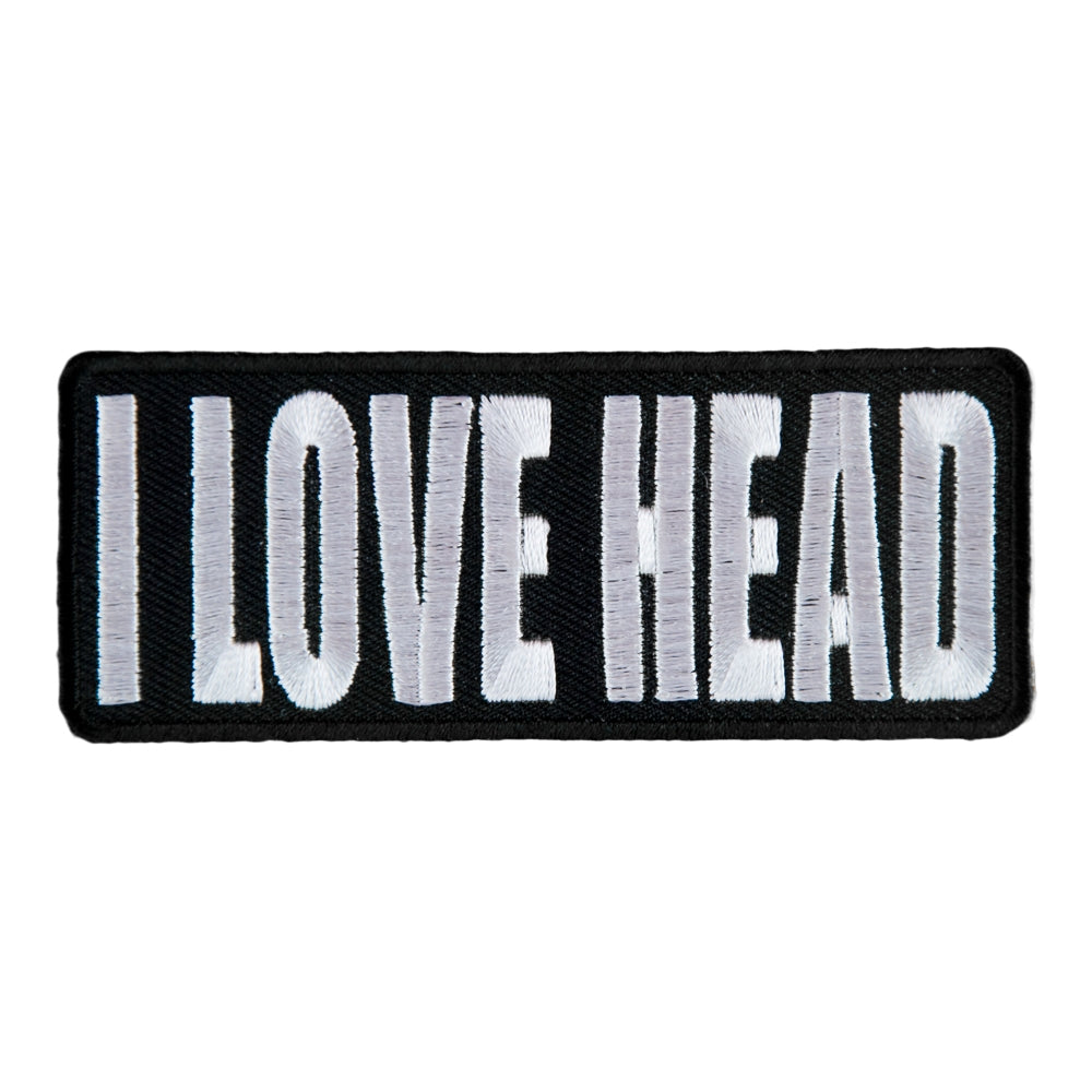 I Love Head Embroidered Patch, Vulgar Sayings Patches — product image