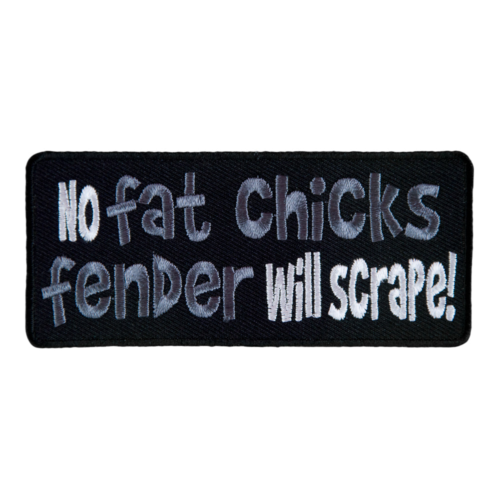No Fat Chicks Fender Will Scrape Patch, Sayings Patches — product image
