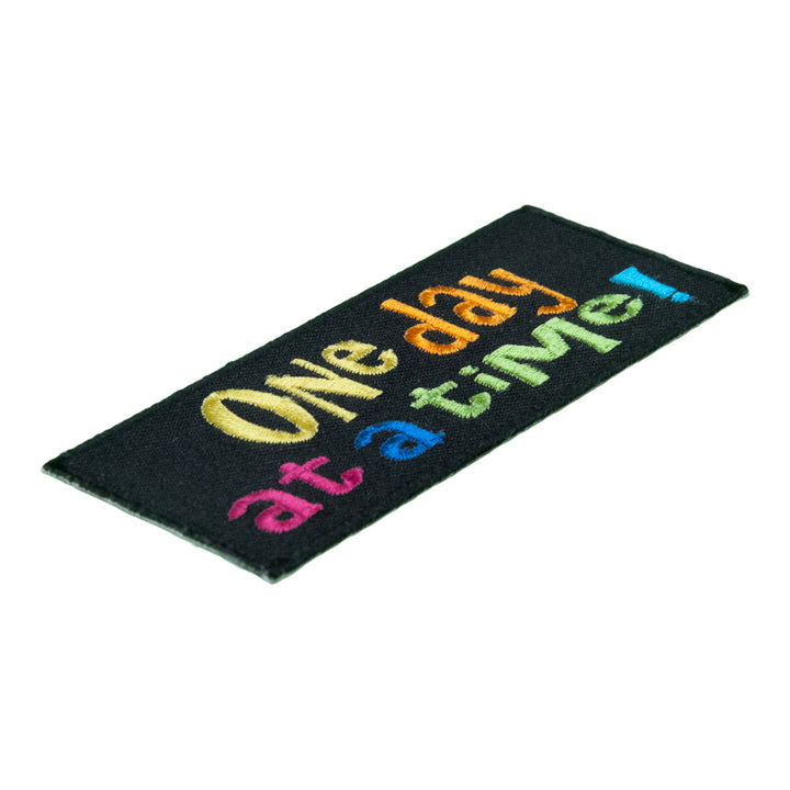 One Day At A Time Embroidered Patch, Sayings Patches — detail view 1