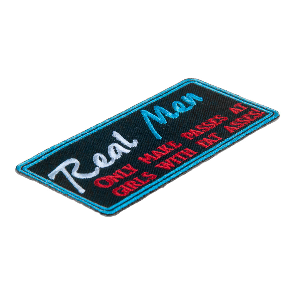 Real Men Only Make Passes At Fat Asses Patch, Sayings Patches — detail view 1