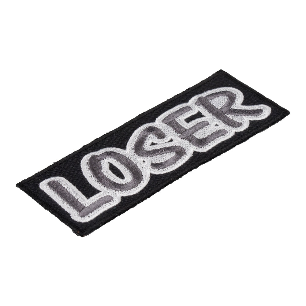 Loser Gray &amp; White Iron On Patch, Funny Patches — detail view 1