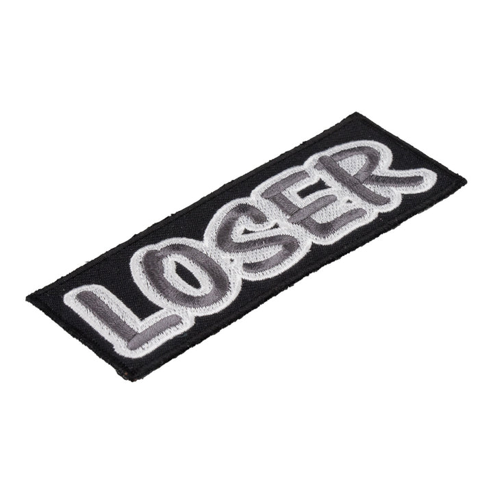 Loser Gray &amp; White Iron On Patch, Funny Patches — detail view 1
