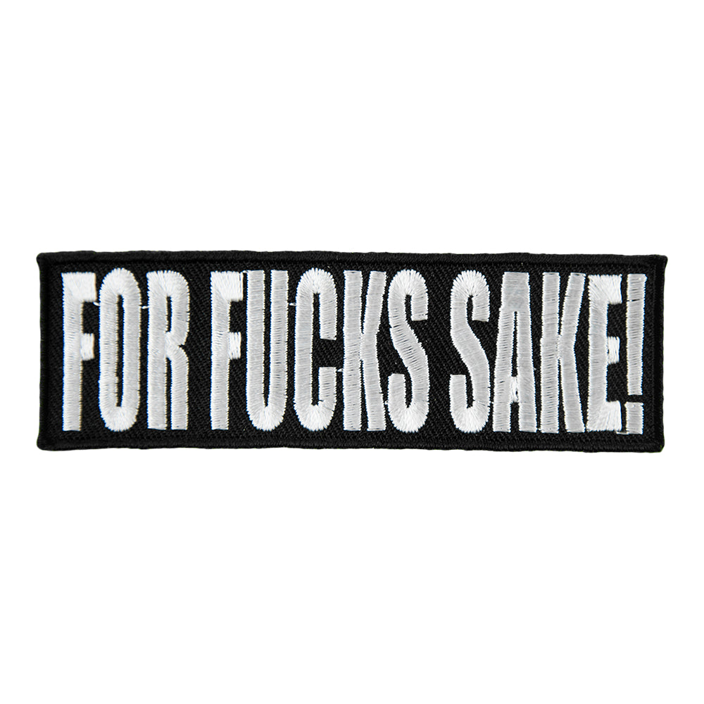 For Fucks Sake Black &amp; White Patch, Vulgar Patches — product image