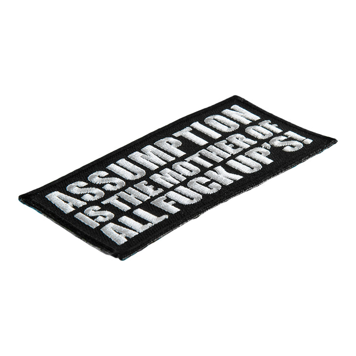 Assumption Is The Mother of All Fuck Ups Patches, Funny Patches — detail view 1