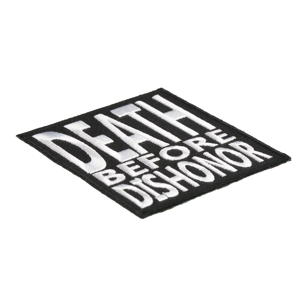 Death Before Dishonor Black & White Patch, Sayings Patches — detail view 1