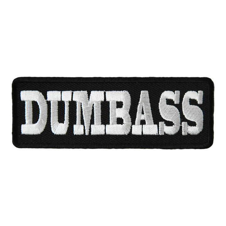 Dumbass Black &amp; White Patch, Funny Sayings Patches — product image