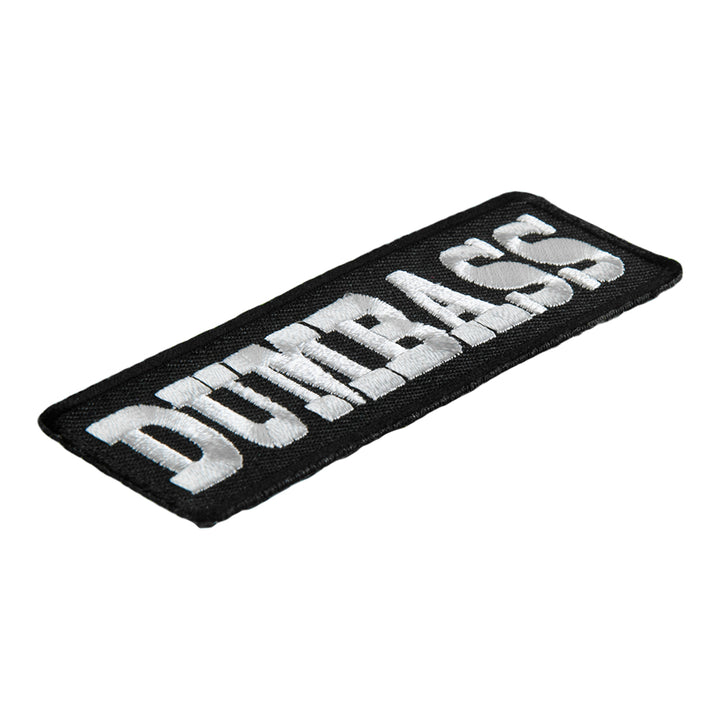 Dumbass Black &amp; White Patch, Funny Sayings Patches — detail view 1