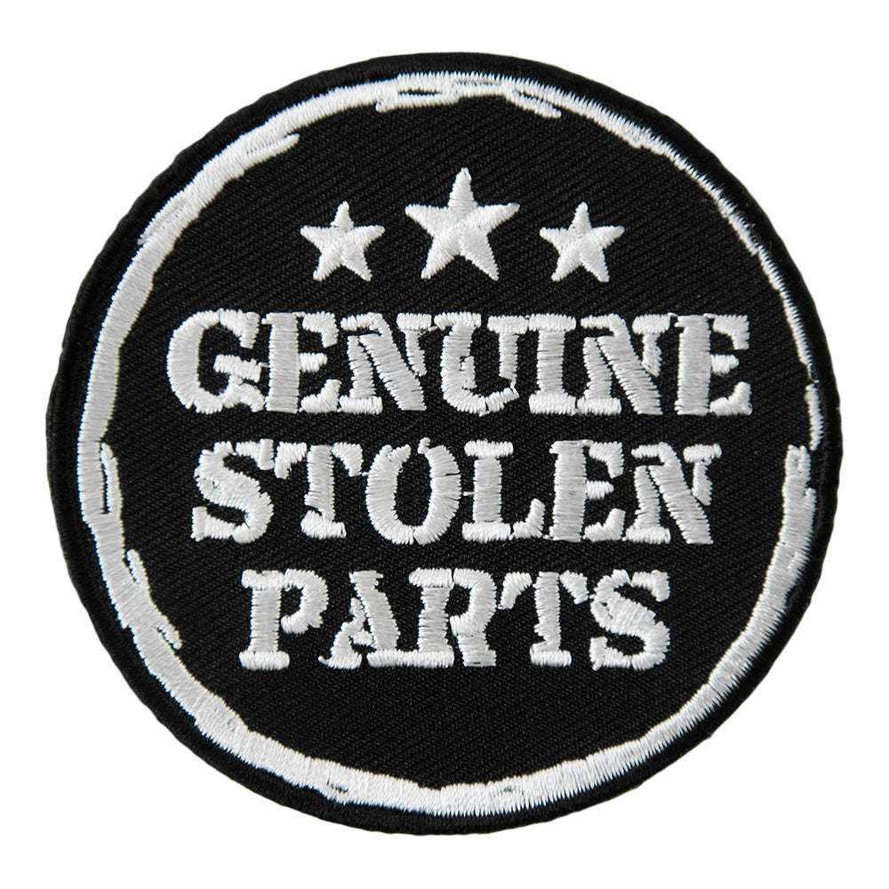 Genuine Stolen Parts & Stars Patch, Funny Biker Patches — product image