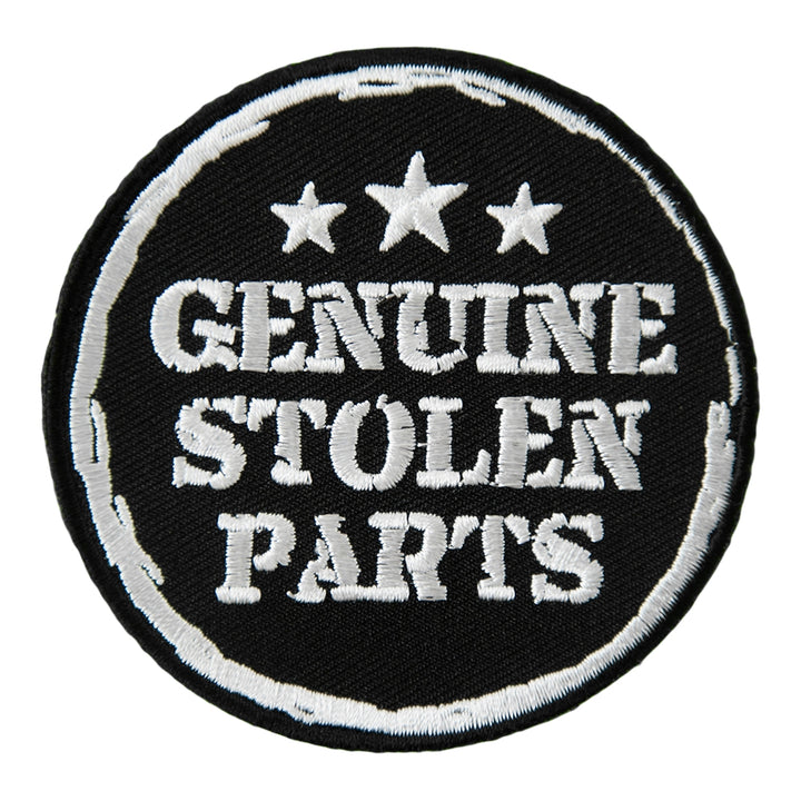 Genuine Stolen Parts &amp; Stars Patch, Funny Biker Patches — product image