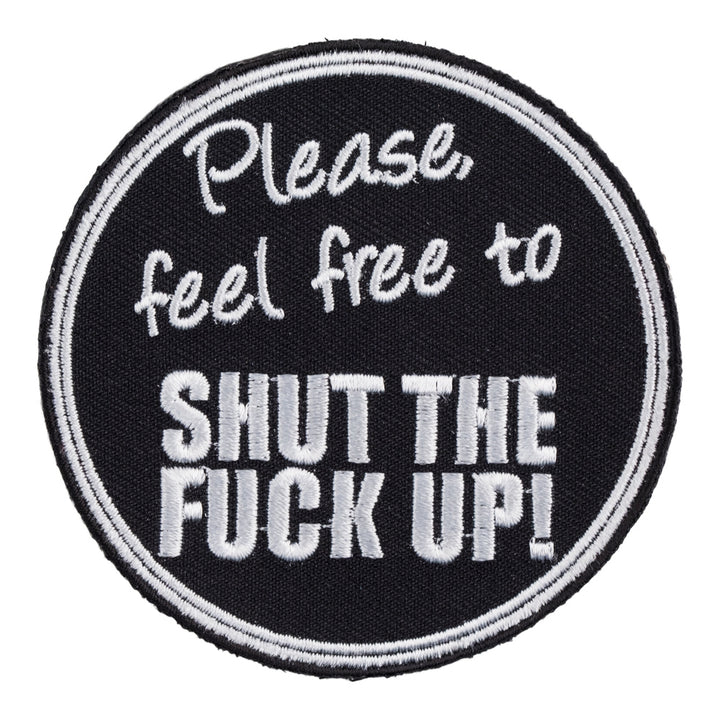 Feel Free To Shut The Fuck Up Patch, Vulgar Patches — product image