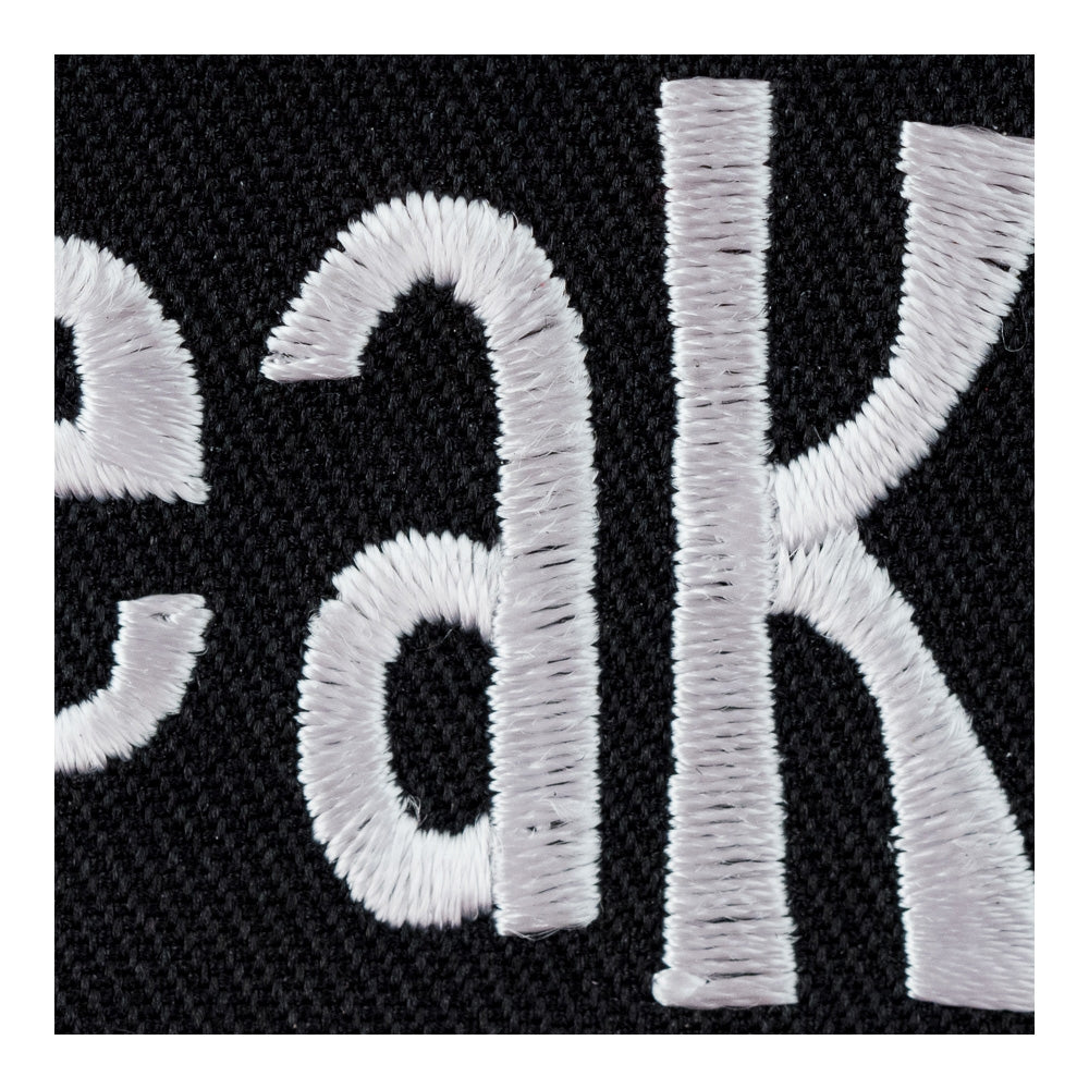 Freak! Black &amp; White Embroidered Patch, Sayings Patches — detail view 2
