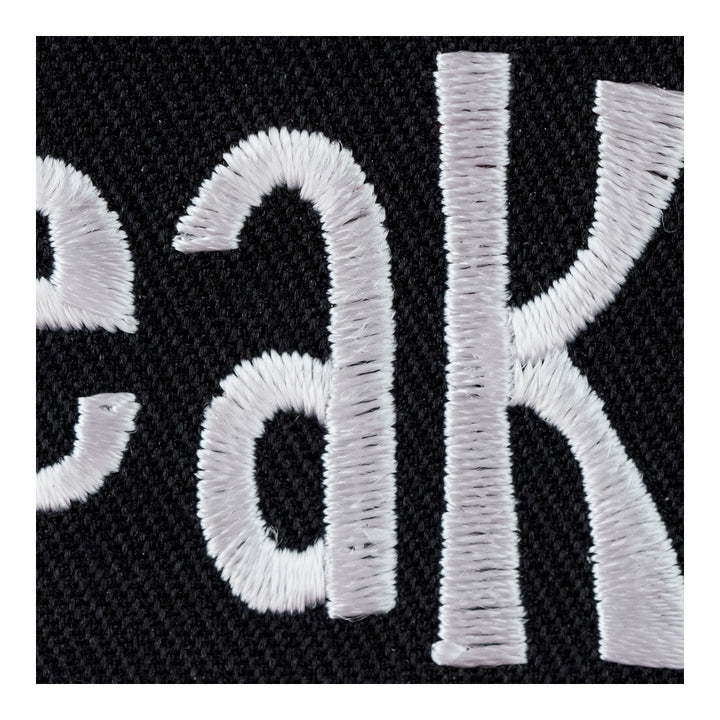 Freak! Black &amp; White Embroidered Patch, Sayings Patches — detail view 2