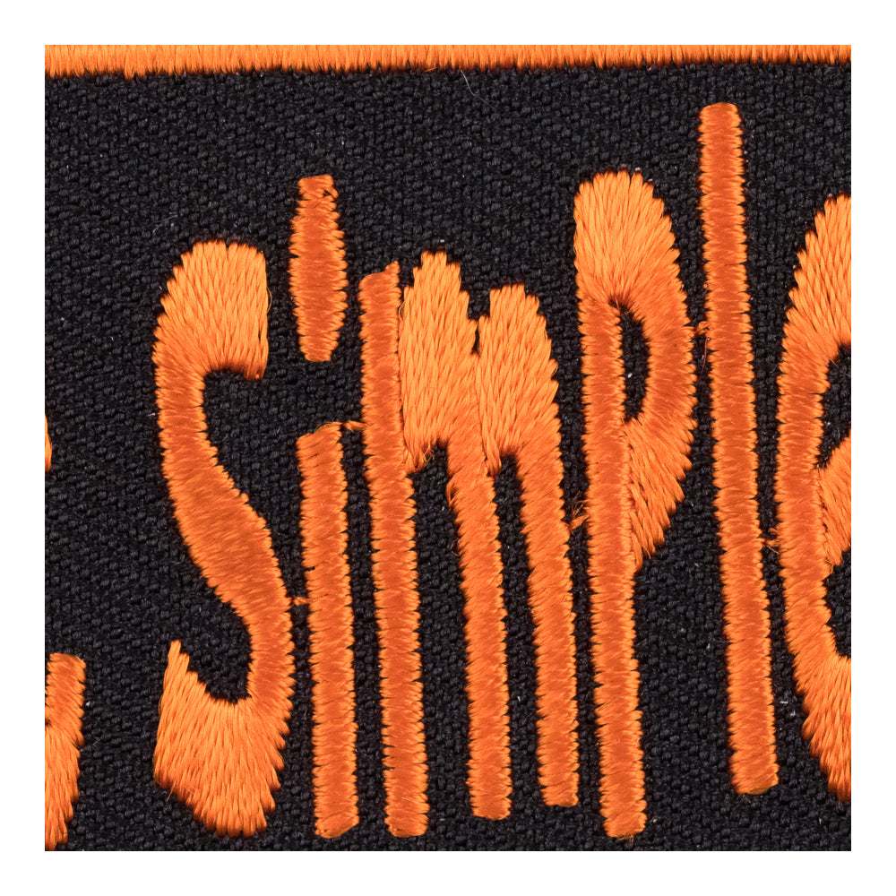 Keep It Simple Orange &amp; Black Patch, Sayings Patches — detail view 2
