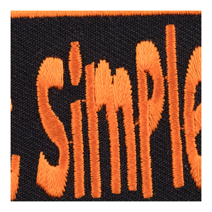 Keep It Simple Orange &amp; Black Patch, Sayings Patches — detail view 2