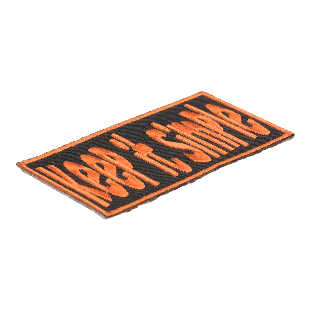 Keep It Simple Orange & Black Patch, Sayings Patches — detail view 1