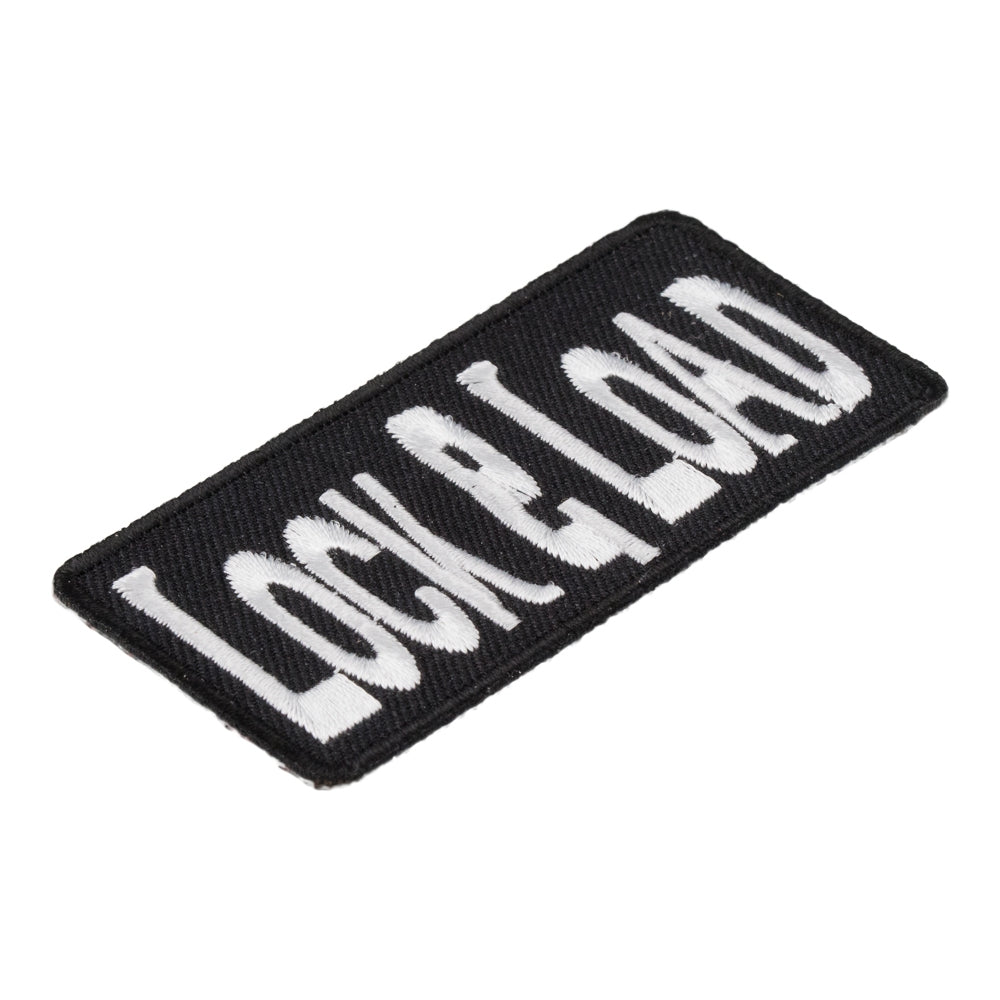 Lock &amp; Load Black &amp; White Embroidered Patch, Sayings Patches — detail view 1