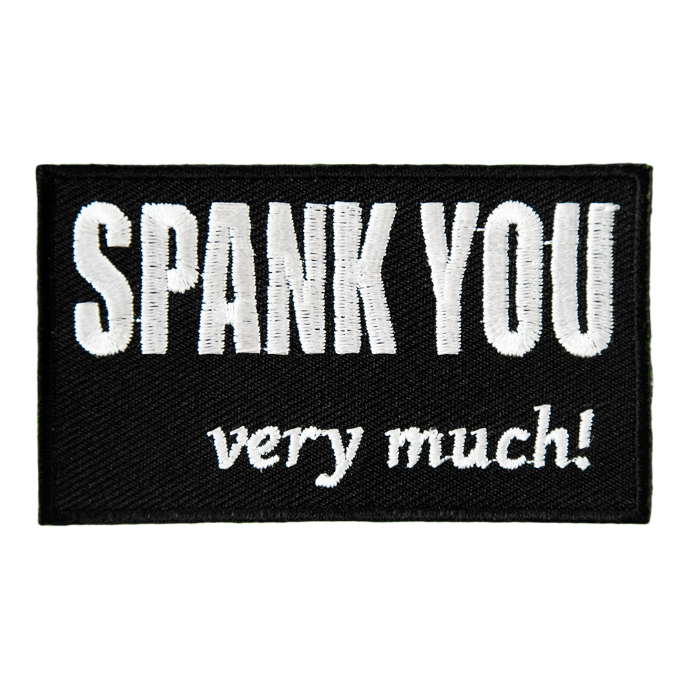 Spank You Very Much Embroidered Patch, Funny Sayings Patches — product image