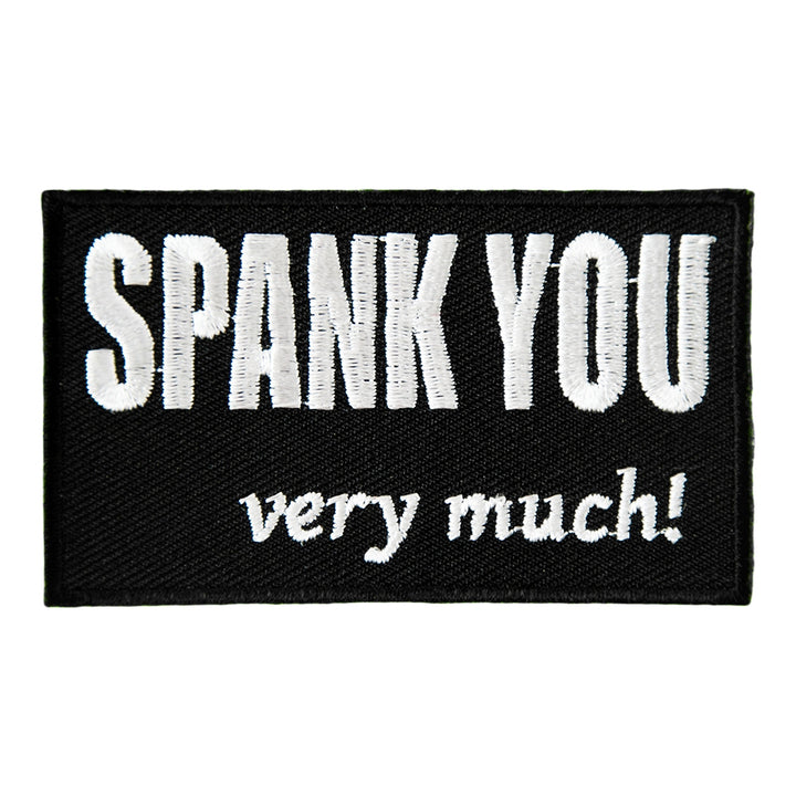 Spank You Very Much Embroidered Patch, Funny Sayings Patches — product image