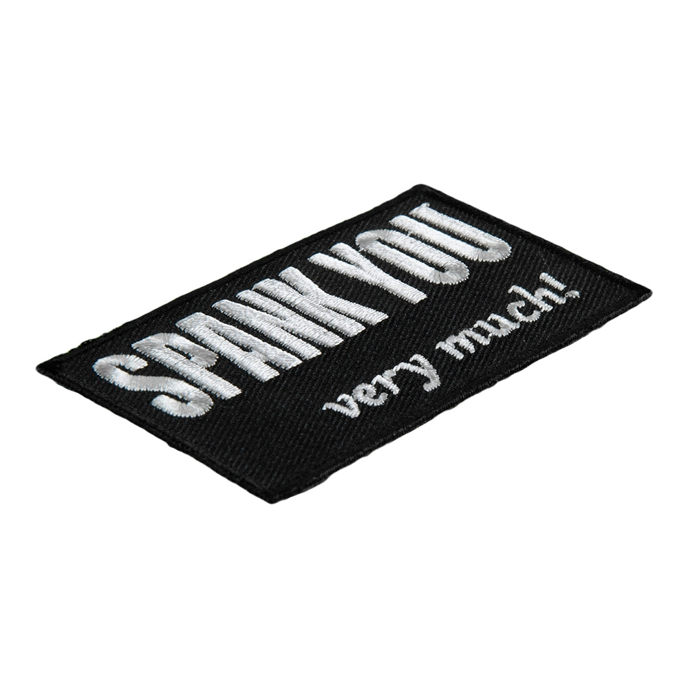 Spank You Very Much Embroidered Patch, Funny Sayings Patches — detail view 1