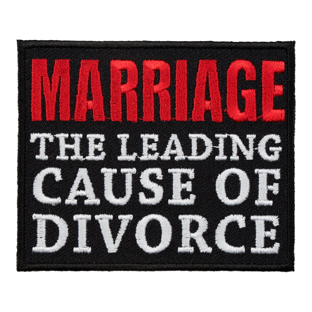 Marriage Leading Cause of Divorce Patch, Funny Marriage Patches — product image