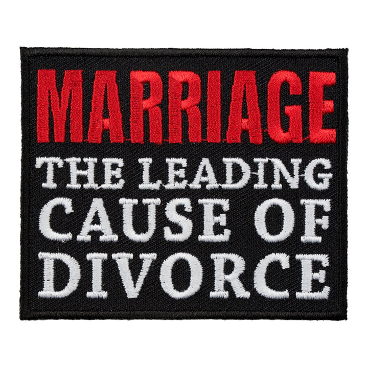 Marriage Leading Cause of Divorce Patch, Funny Marriage Patches — product image