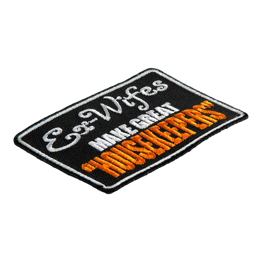 Ex-Wifes Make Great Housekeepers Patch, Funny Sayings Patches — detail view 2