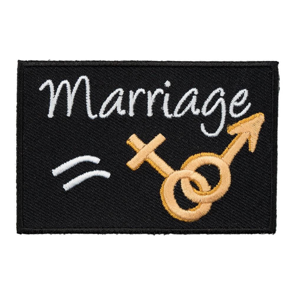 Marriage Equals Man &amp; Woman Patch, Sayings Patches — product image
