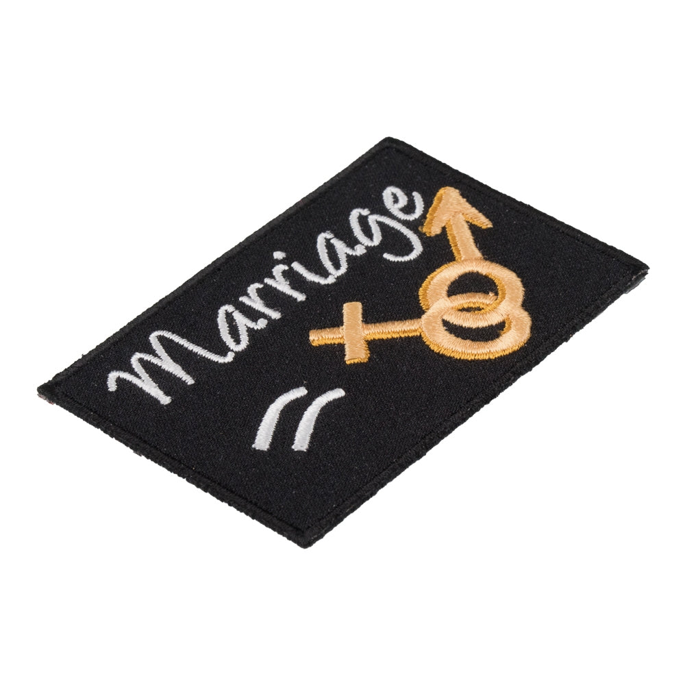 Marriage Equals Man & Woman Patch, Sayings Patches — detail view 1