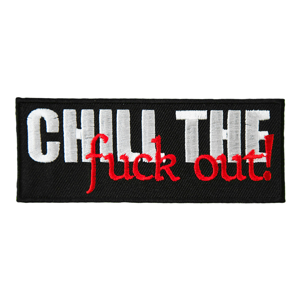 Chill The Fuck Out Patch, F-Word Embroidered Patches — product image