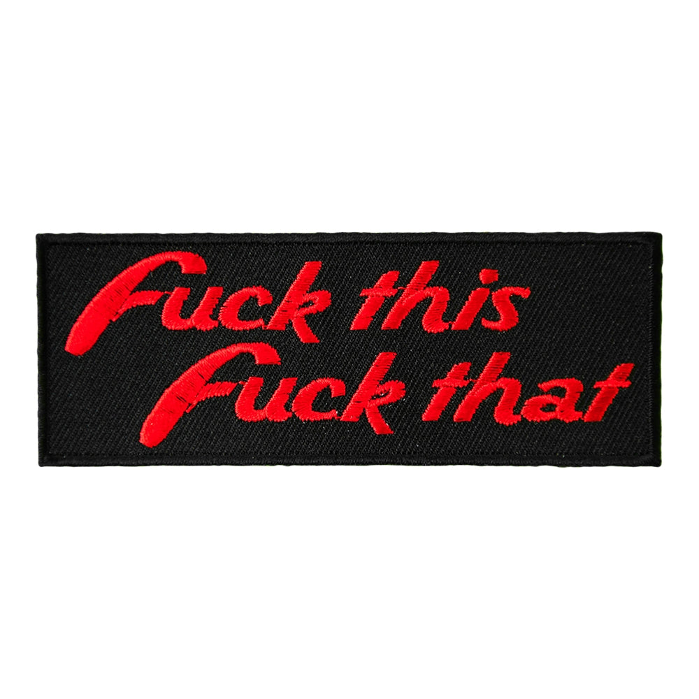 Fuck This Fuck That Black & Red Patch, Vulgar Patches — product image
