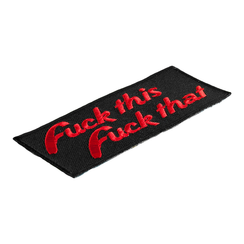 Fuck This Fuck That Black & Red Patch, Vulgar Patches — detail view 1