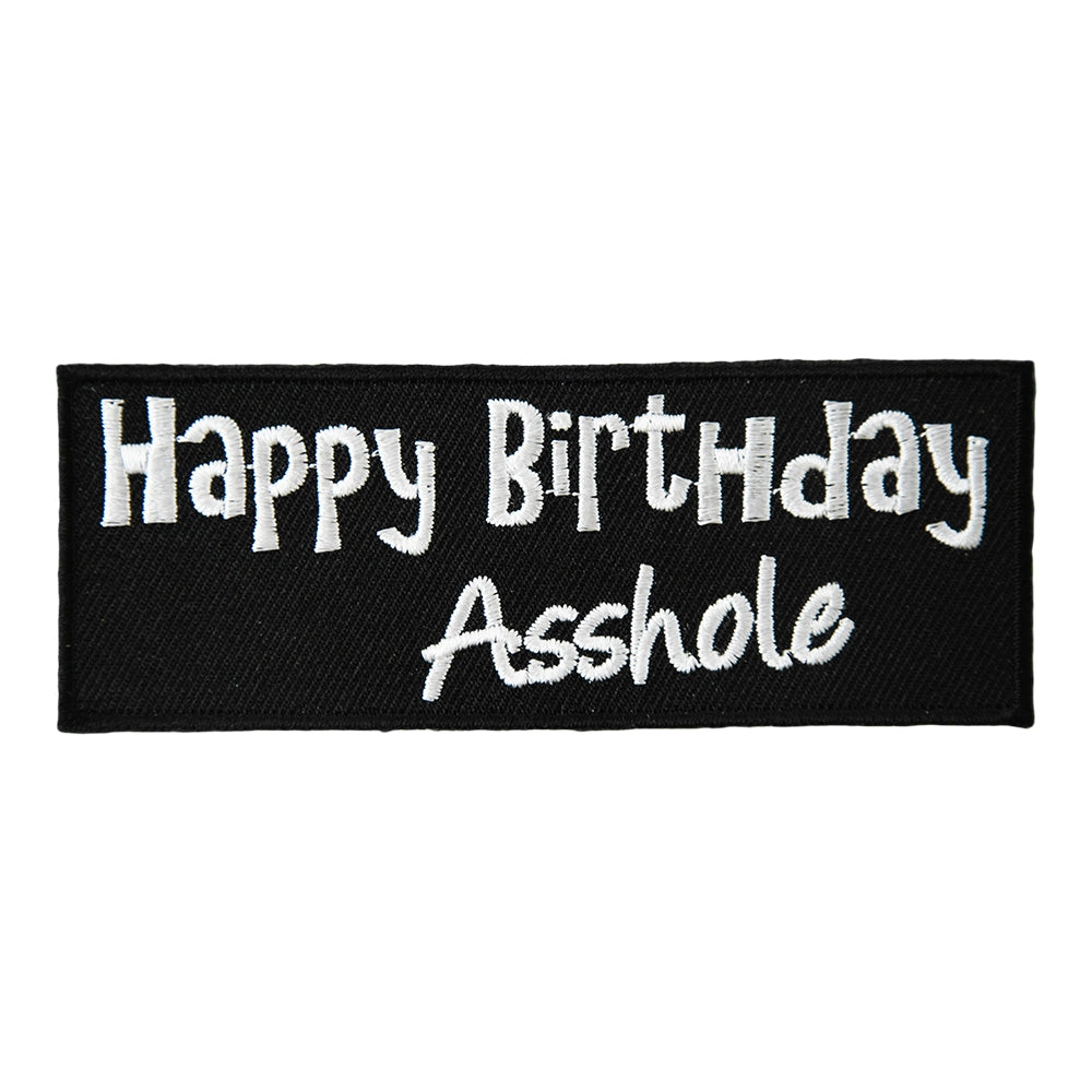 Happy Birthday Asshole Embroidered Patch, Vulgar Patches — product image