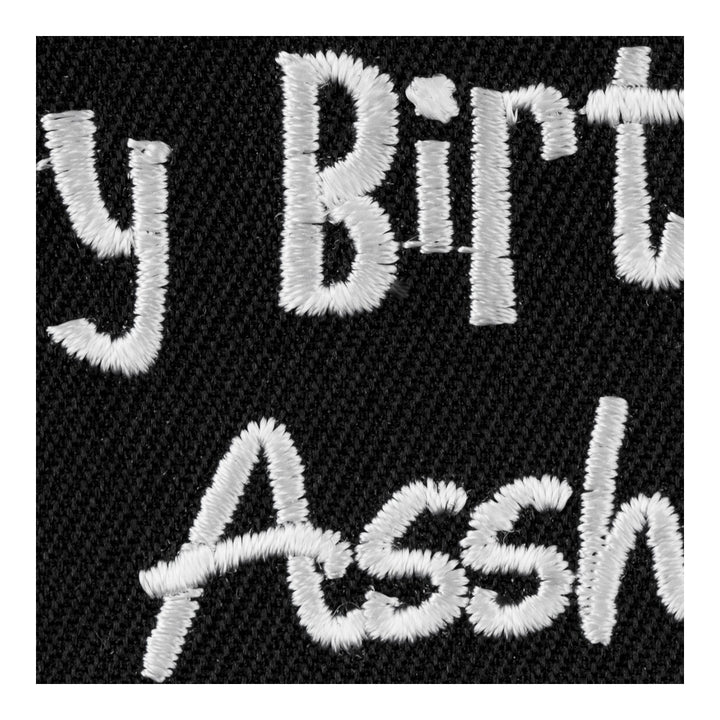Happy Birthday Asshole Embroidered Patch, Vulgar Patches — detail view 2