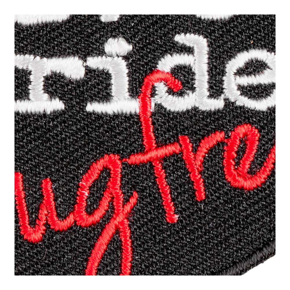 Ride To Live Drug Free Round Patch, Biker Sobriety Patches — detail view 2