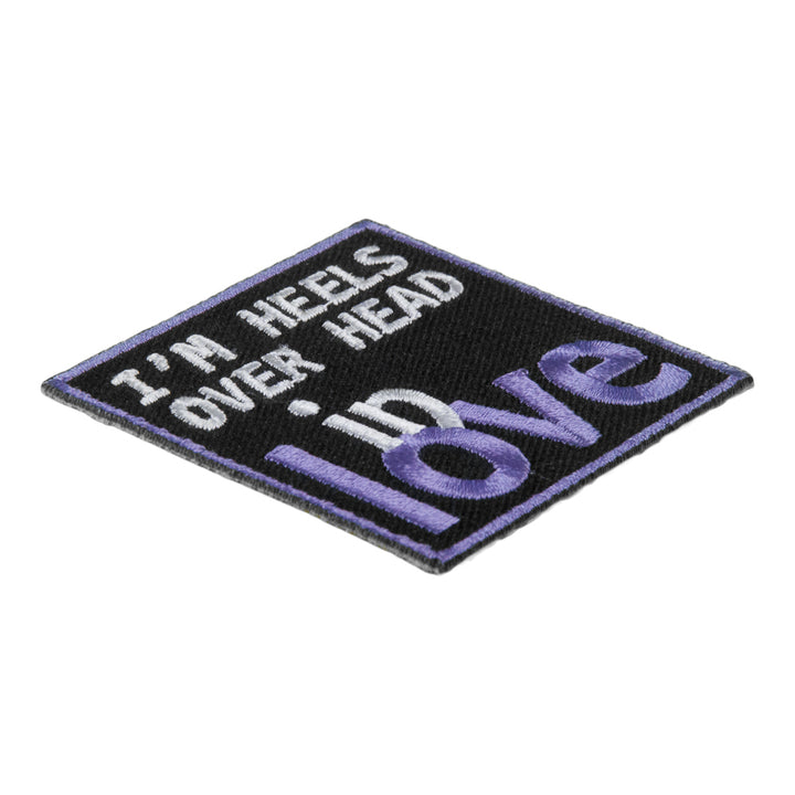 Heels Over Head In Love Embroidered Patch, Ladies Patches — detail view 1