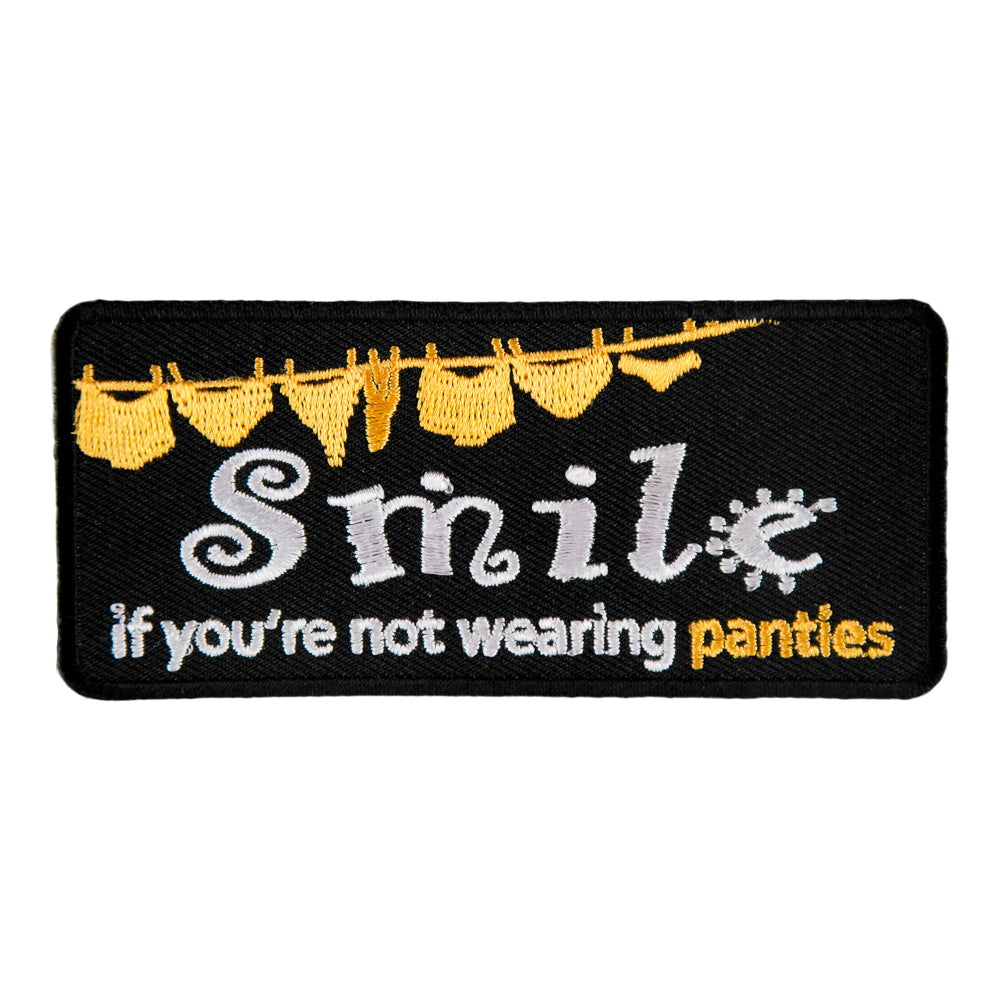 Smile If You're Not Wearing Panties Patch, Ladies Patches — product image