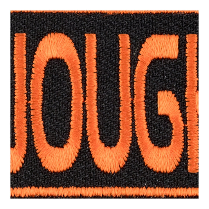 Pretty Enough Orange &amp; Black Patch, Funny Sayings Patches — detail view 2