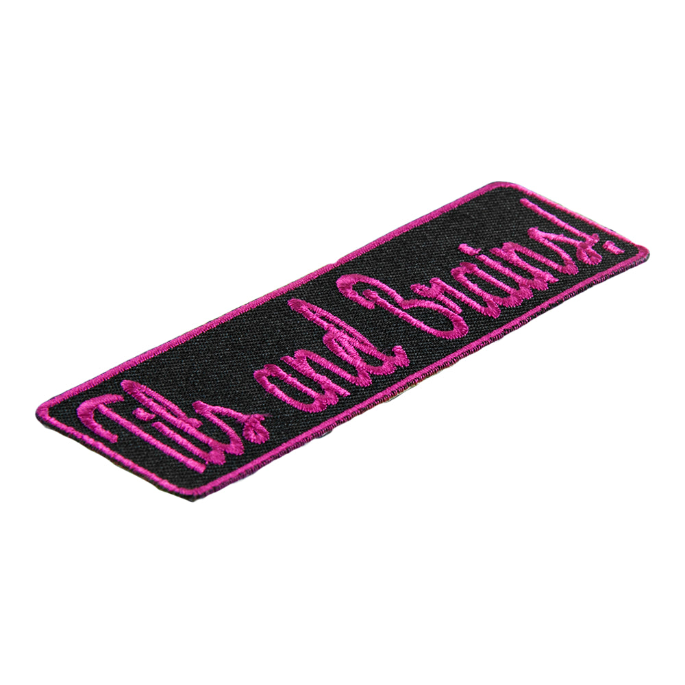 Tits & Brains Embroidered Patch, Ladies Sayings Patches — detail view 1