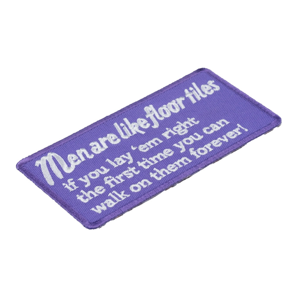 Men Are Like Floor Tiles Patch, Funny Ladies Patches — detail view 1