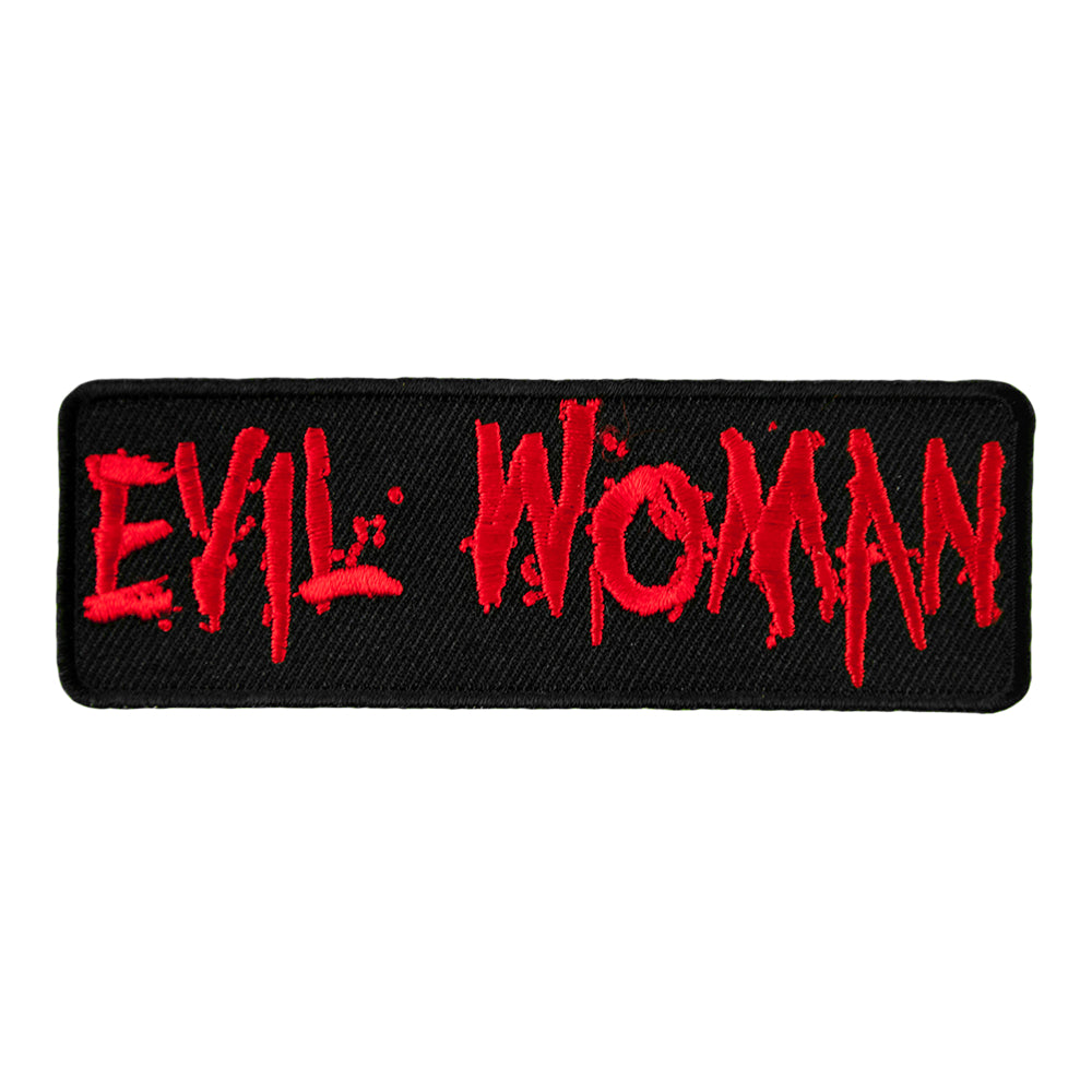 Evil Woman Blood Red Splatter Patch, Embroidered Women's Patches — product image