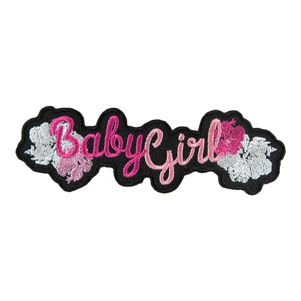 Baby Girl Pink Hibiscus Patch, Ladies Sayings Patches — product image
