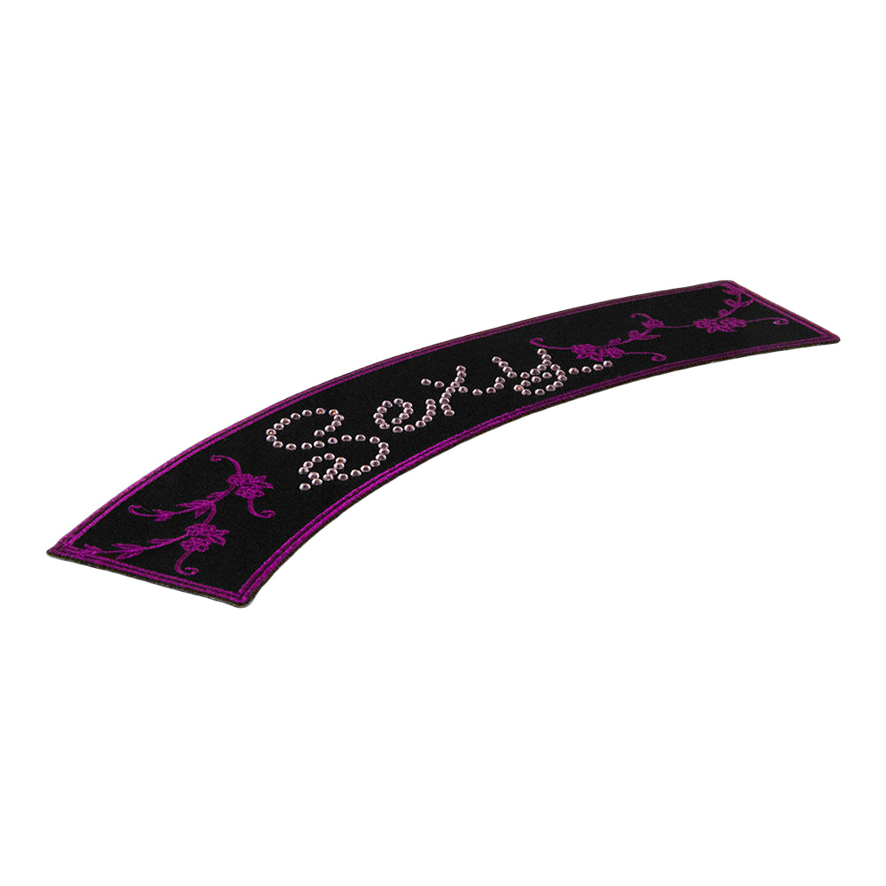 Sexy Rhinestone Purple Rocker Patch, Ladies Rocker Patches — detail view 1