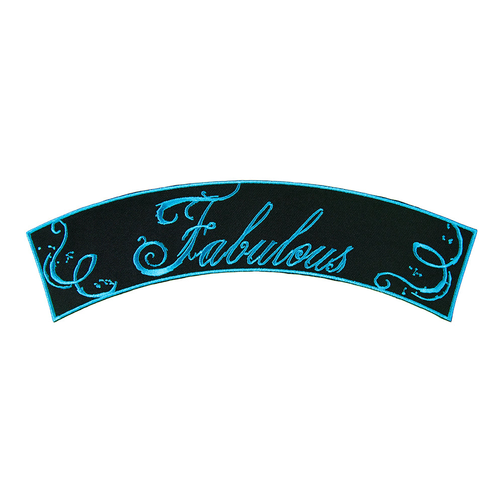 Fabulous Turquoise Rocker Patch, Ladies Rocker Patches — product image