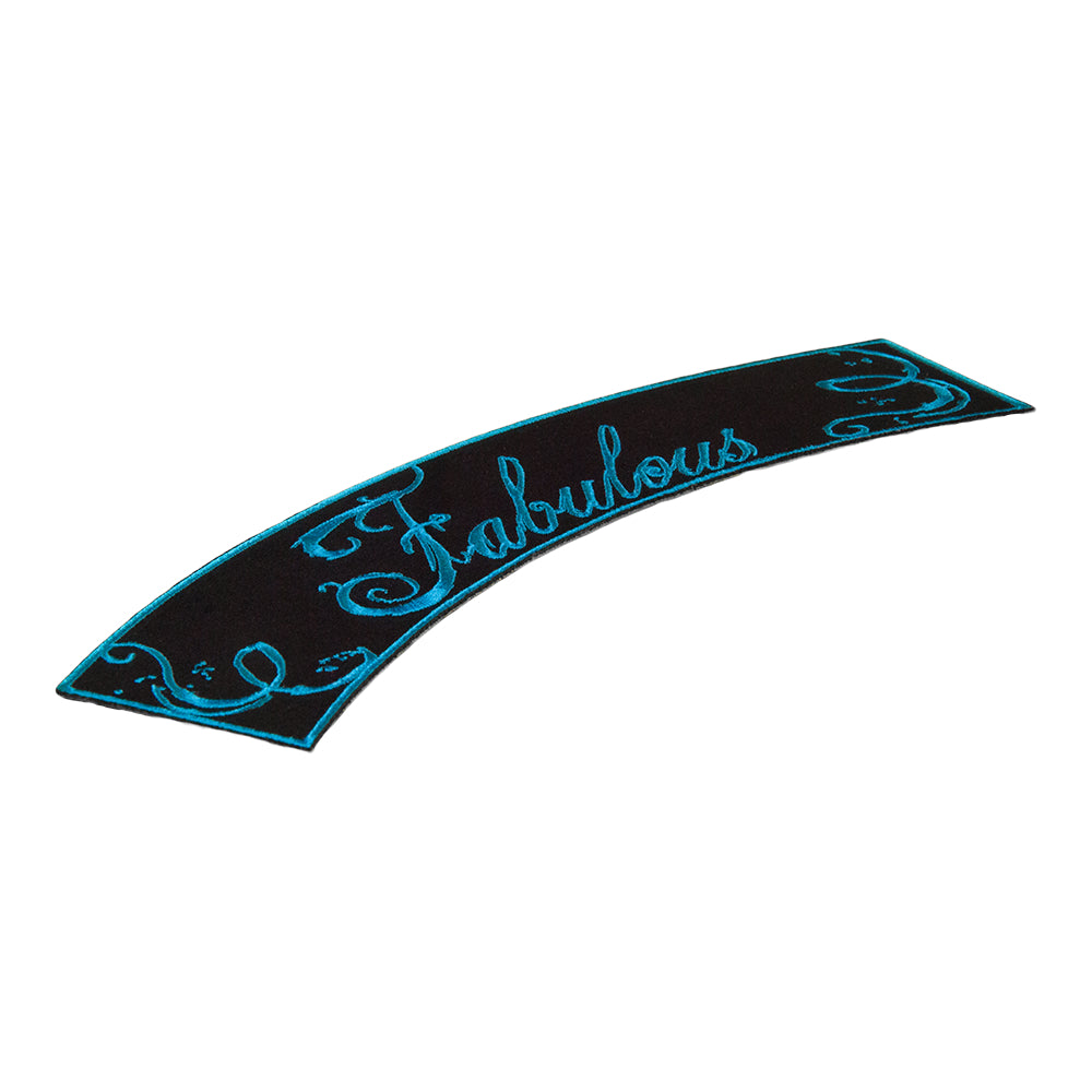 Fabulous Turquoise Rocker Patch, Ladies Rocker Patches — detail view 1