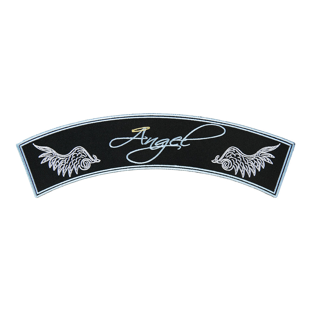 Angel With Wings & Halo Rocker Patch, Ladies Rocker Patches — product image