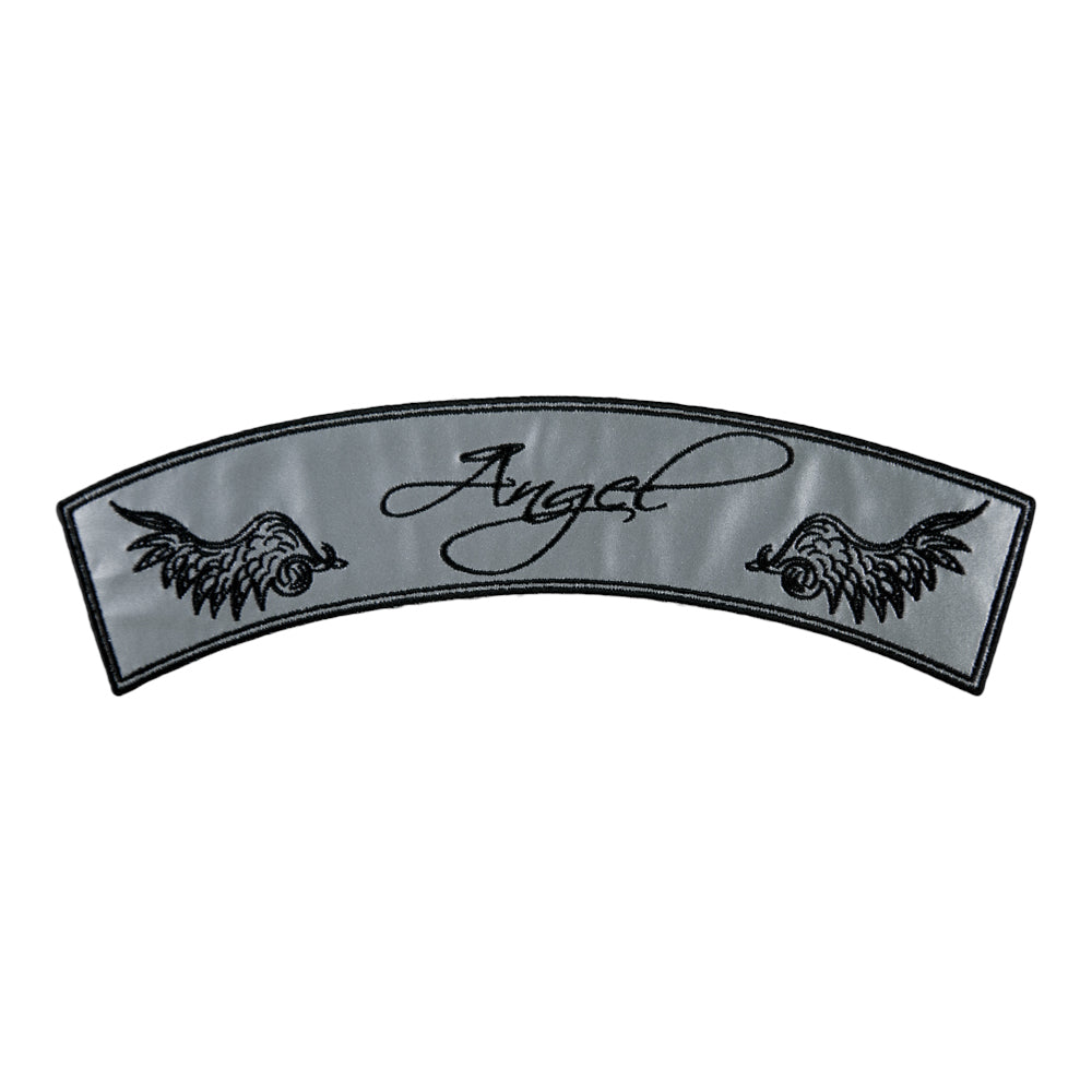 Reflective Angel Wings &amp; Halo Rocker Patch, Women&