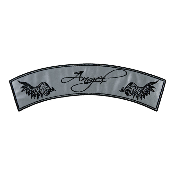 Reflective Angel Wings &amp; Halo Rocker Patch, Women&