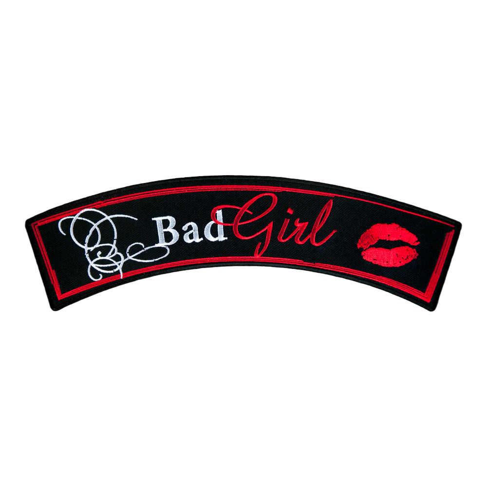 Bad Girl Red Lips Rocker Patch, Ladies Rocker Patches — product image