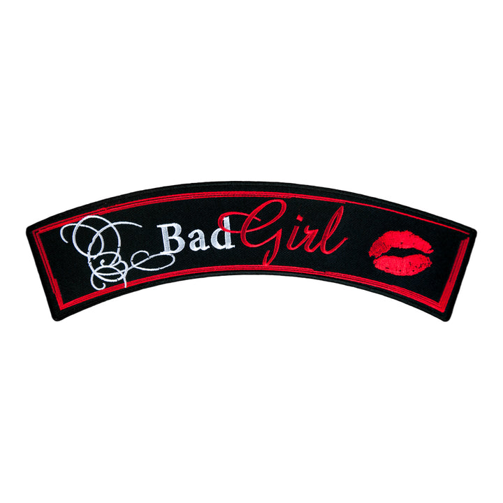 Bad Girl Red Lips Rocker Patch, Ladies Rocker Patches — product image