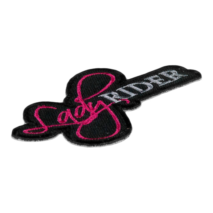 Lady Rider Script Cut Out Patch, Ladies Biker Patches — detail view 1